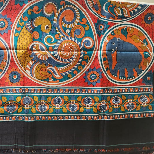 Blue Bishnupuri Pure Silk Saree