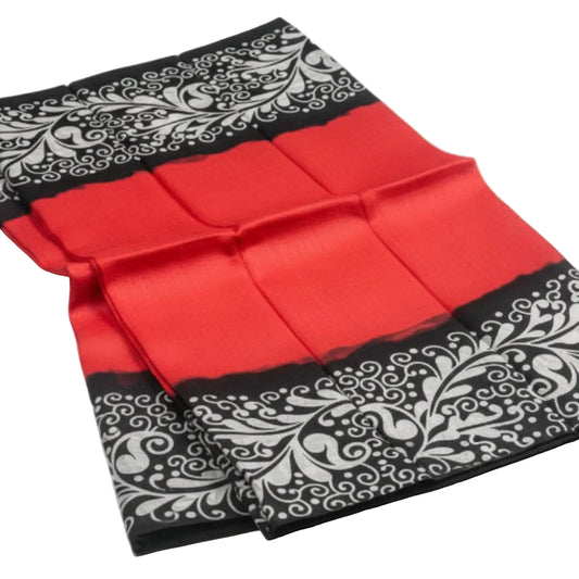 Light Pink and Black Pure Silk