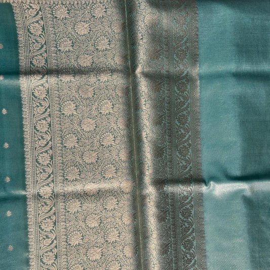 Semi Muga tissue - Light blue