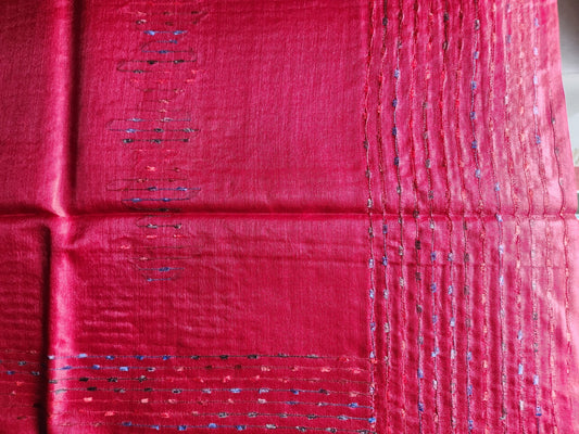 Pure Tussar silk - Dark Pink