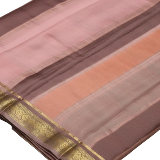 Pure Mysore Crepe Silk -Peach