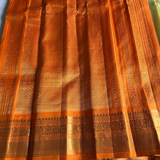 Pure Gadwal Silk Saree - Soft Lime yellow