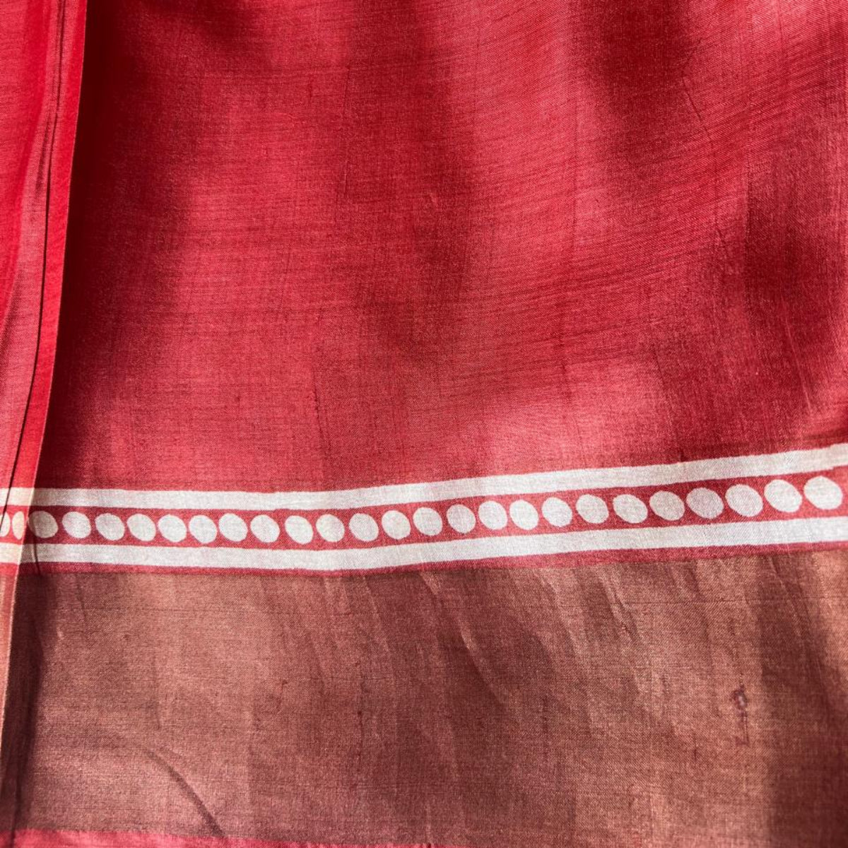 Pure Tussar Silk saree - Maroon Red