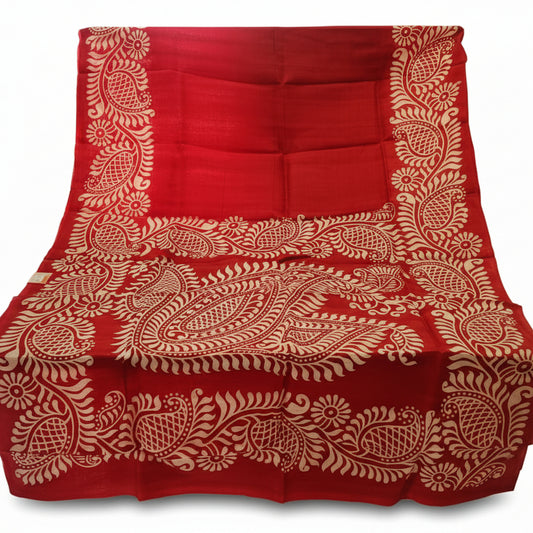 Traditional Red Pure Silk