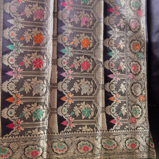 Royal navy blue Pure Mulberry Silk