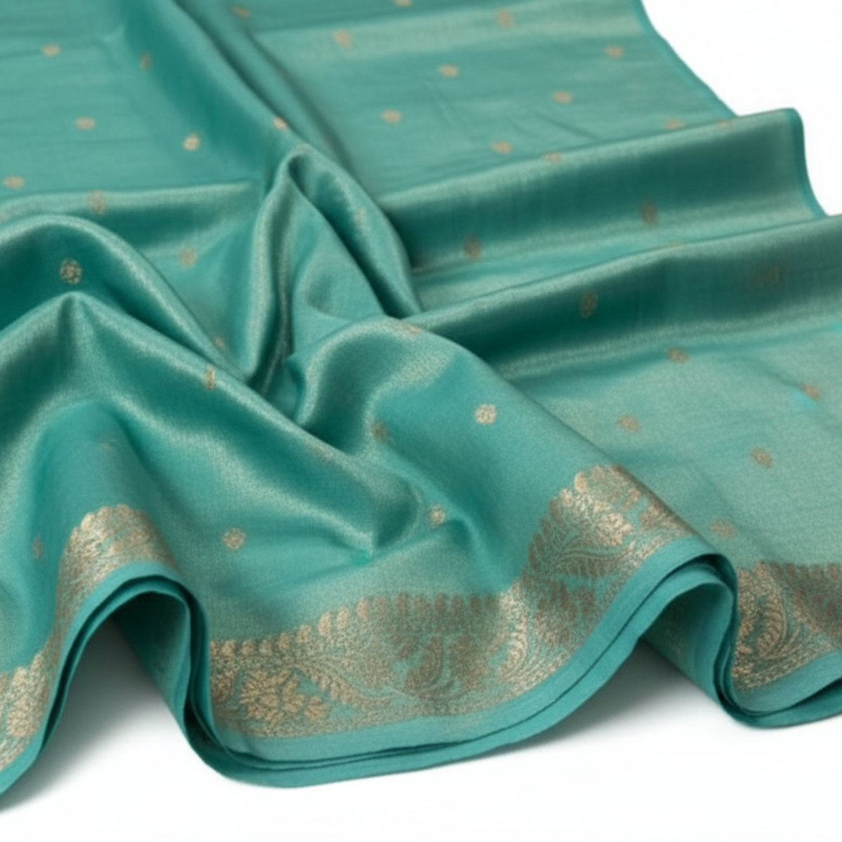 Semi Muga tissue - Light blue