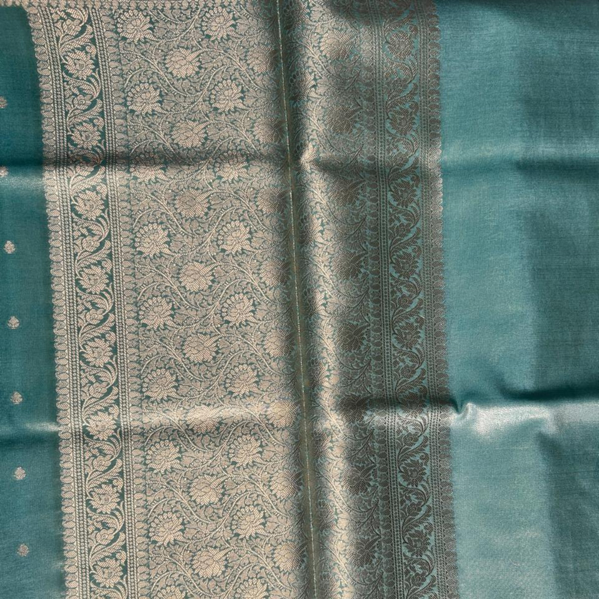 Semi Muga tissue - Light blue