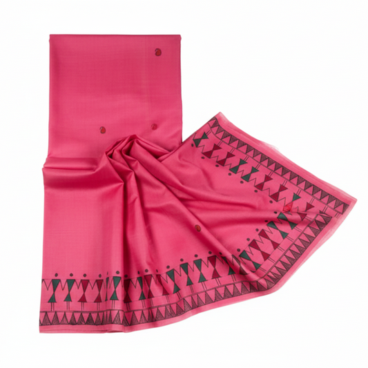 Pure Tussar Silk - Light pink