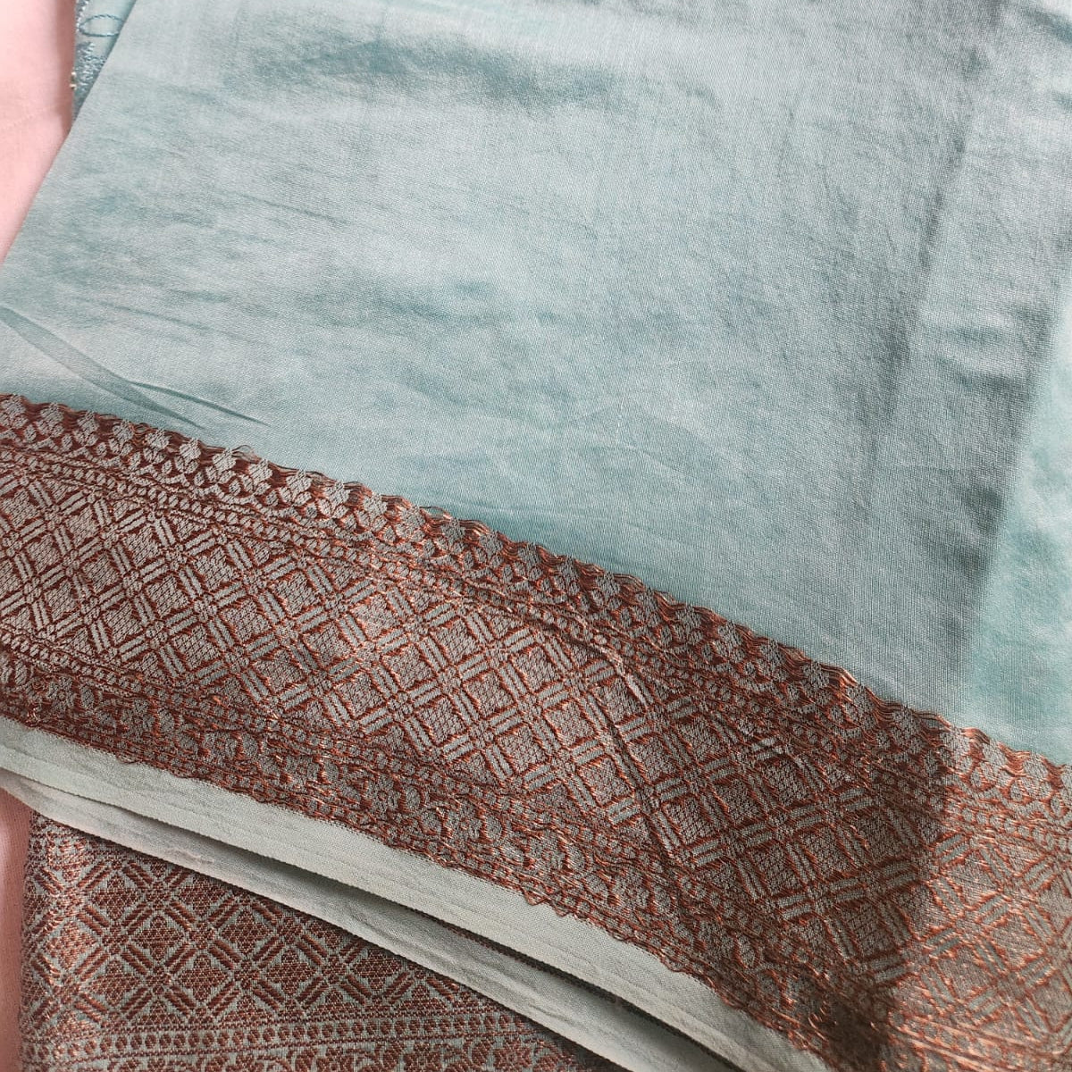 Pure Chanderi - Light Teal