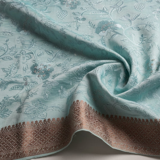 Pure Chanderi - Light Teal