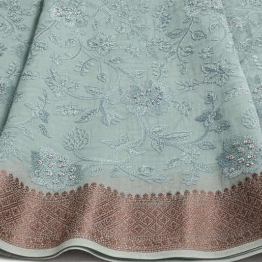 Pure Chanderi - Light Teal