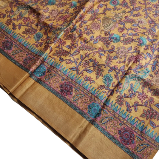Pure Tussar Silk- Yellow