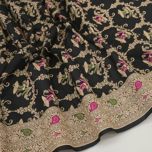 Banarasi Jaal- Deep Black
