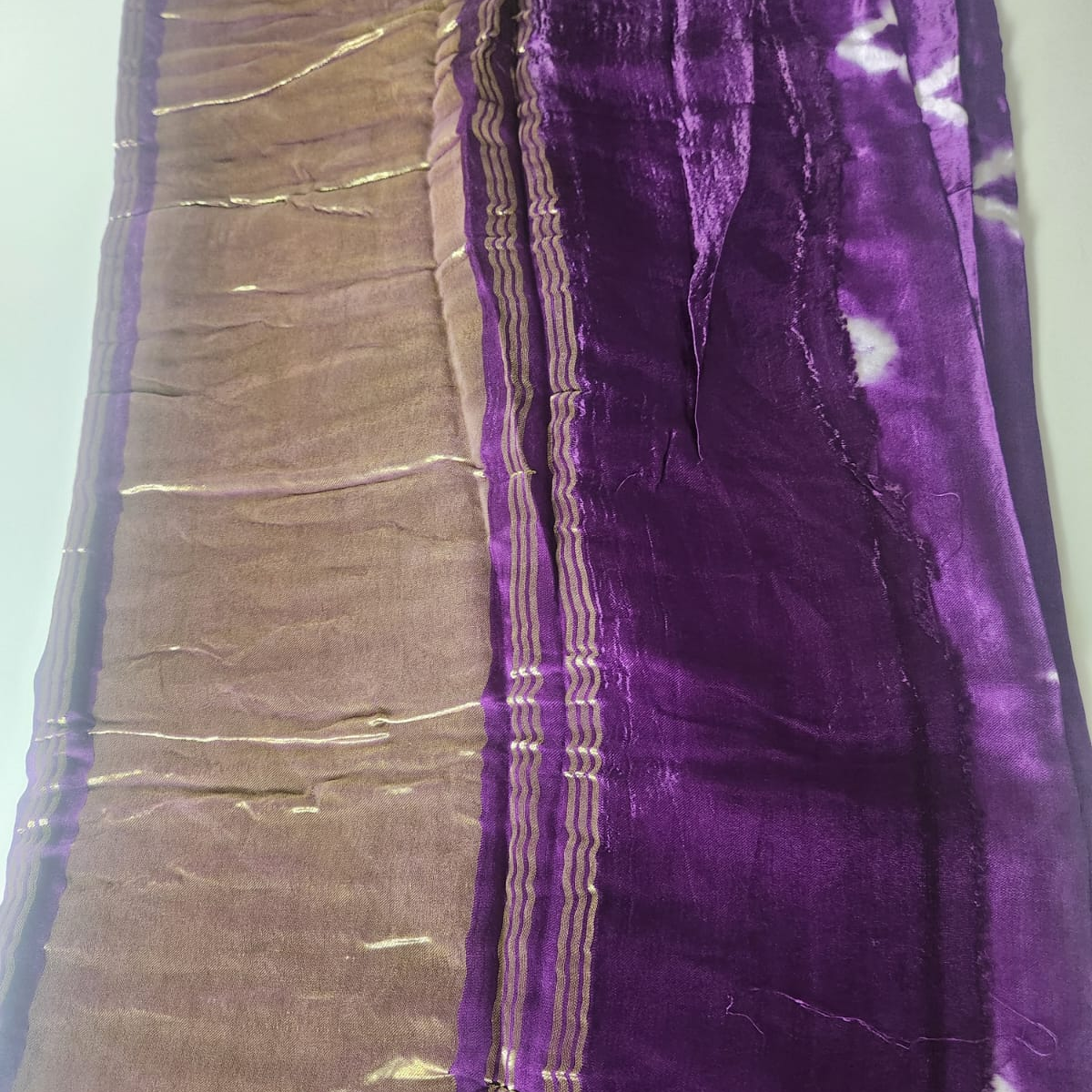 Modal Silk Geometric pattern - Deep purple