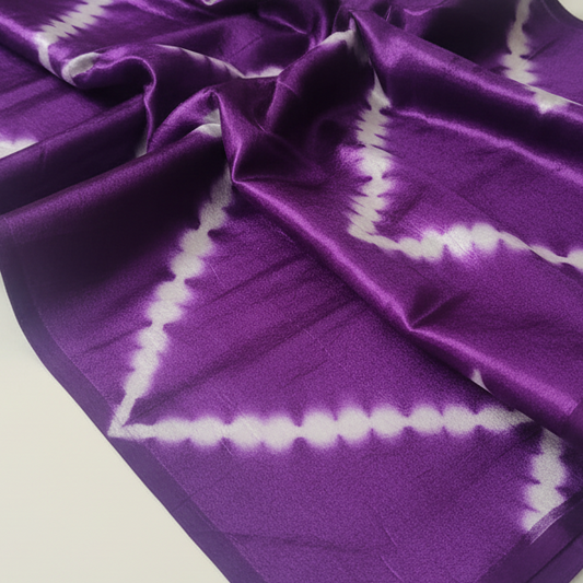 Modal Silk Geometric pattern - Deep purple