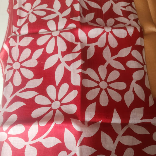 Pure Silk Floral - Warm Beige