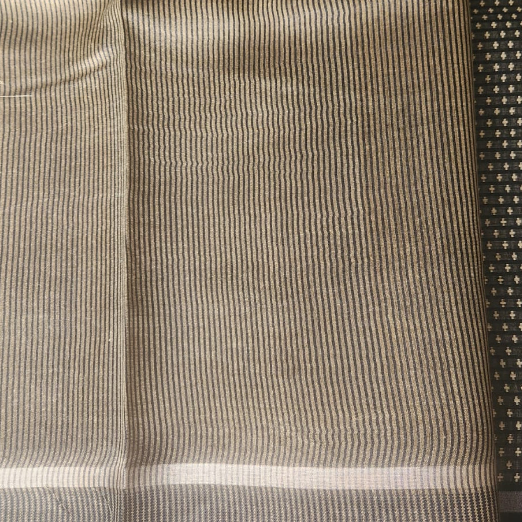 Pure Tussar Silk - Black