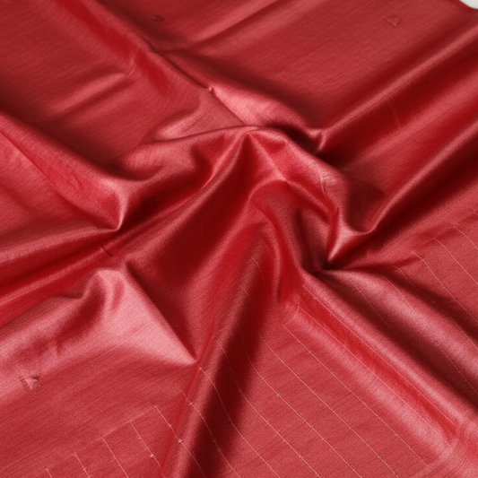 Pure Tussar Silk Sequence - reddish pink tone