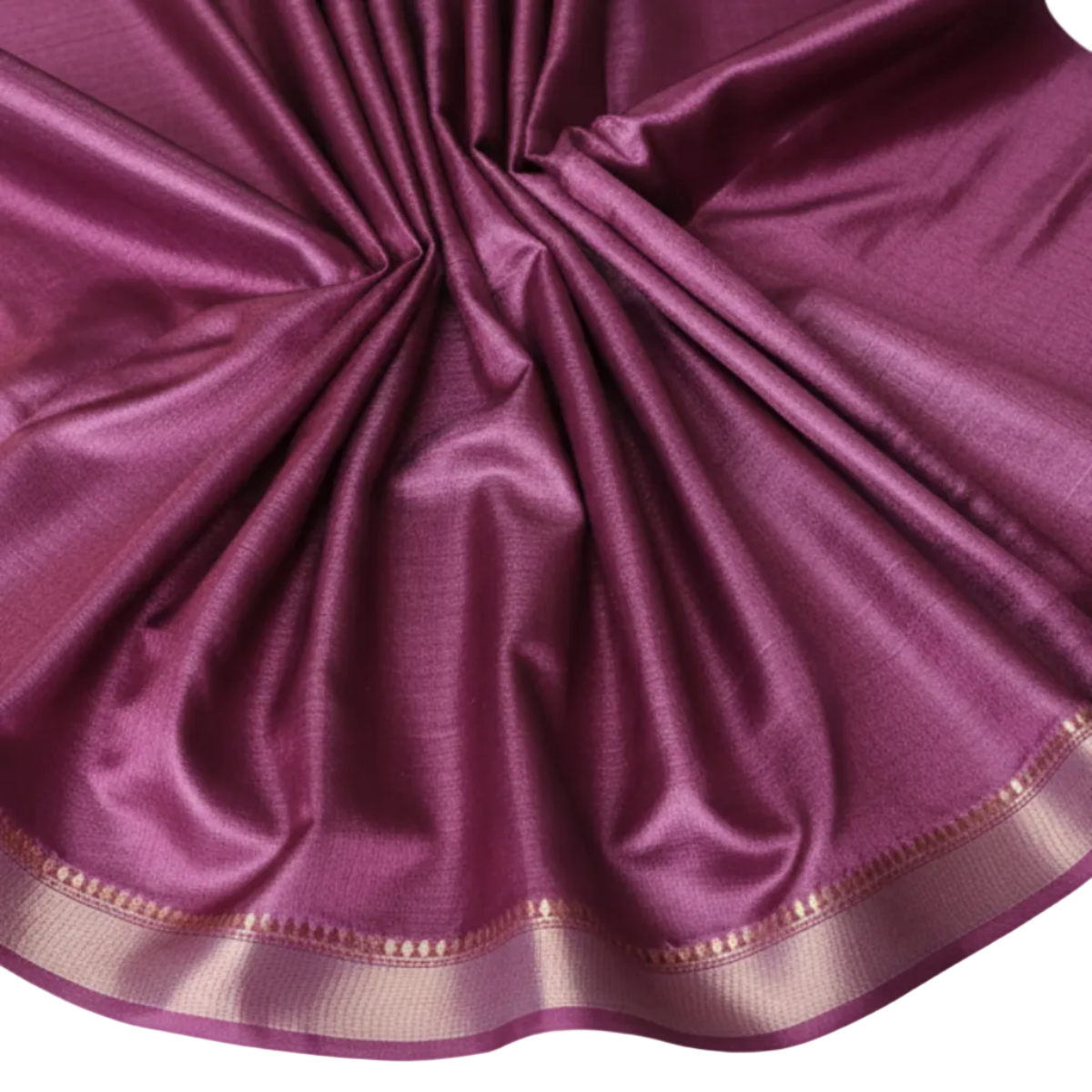 Pure Tussar Silk - Brown Purple shade