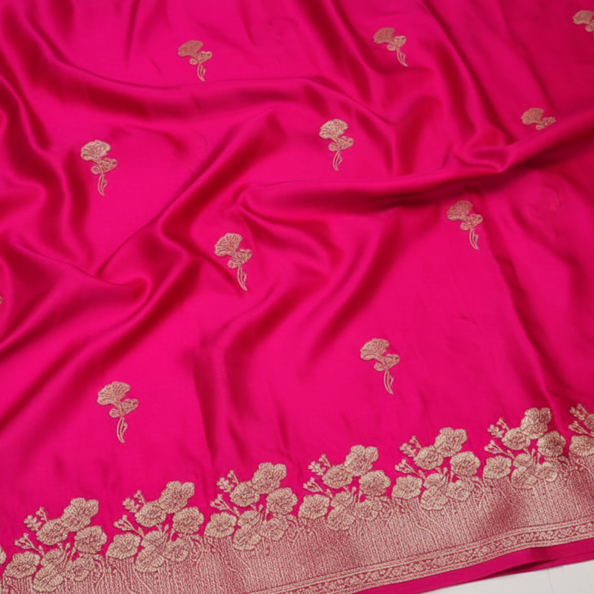 Semi Mashru Silk- Dark Pink