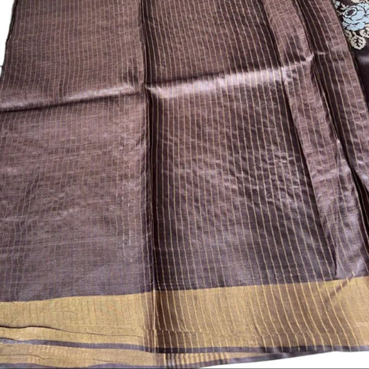 Pure Tussar  Silk - Brown