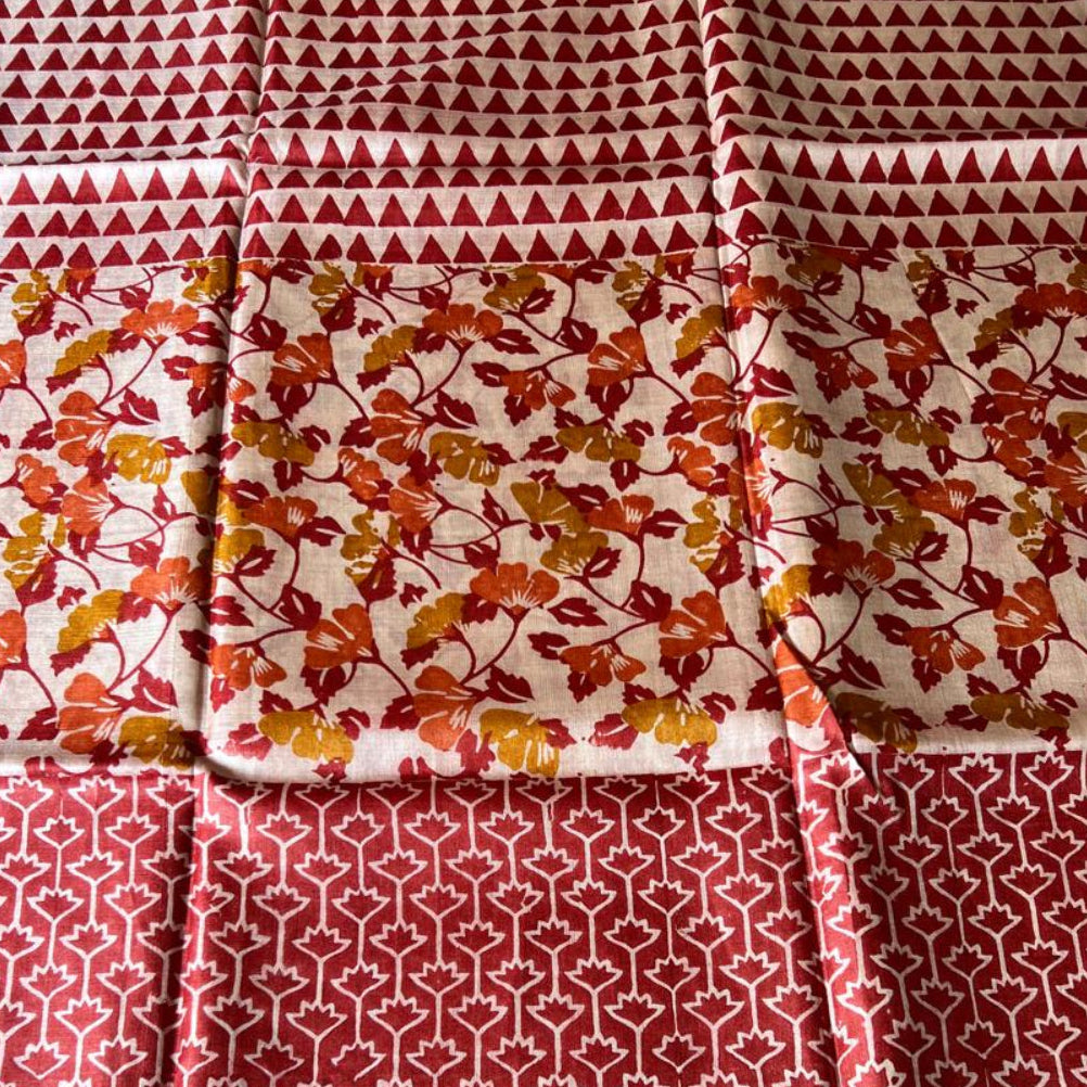 Pure Tussar Silk saree - Maroon Red