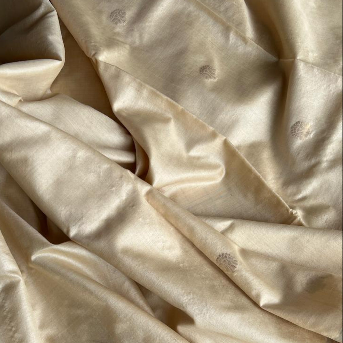 Pure Tussar Silk Saree - Ivory