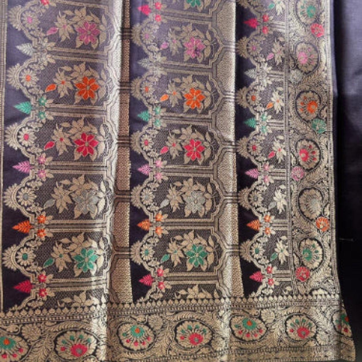 Royal navy blue Pure Mulberry Silk