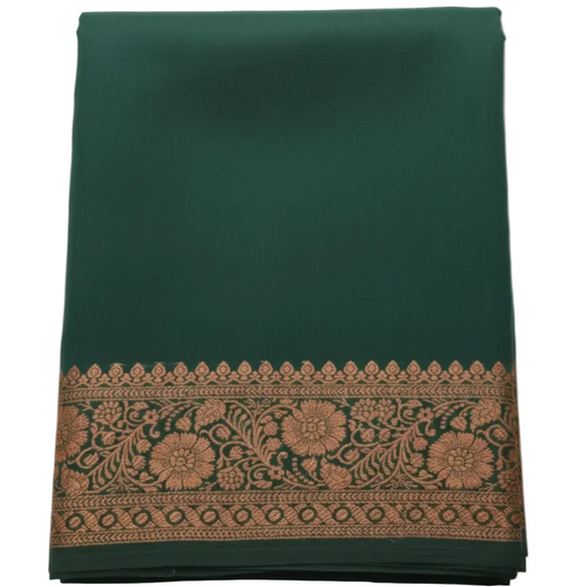 Deep Green Semi Eri Silk