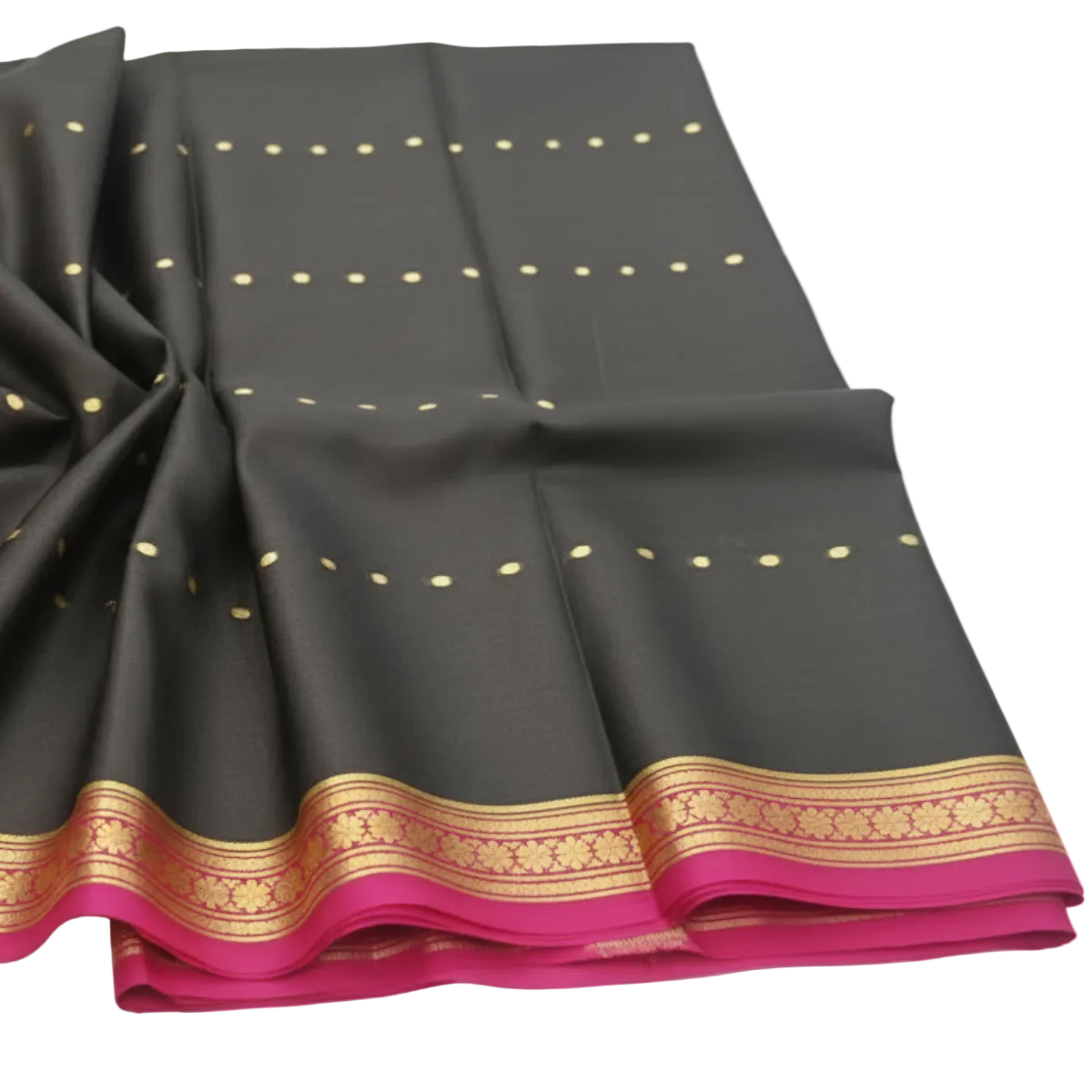 Mysore Crepe Pure Silk – Black