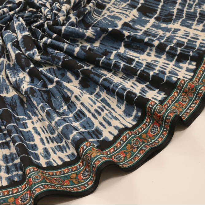 Blue Bishnupuri Pure Silk Saree