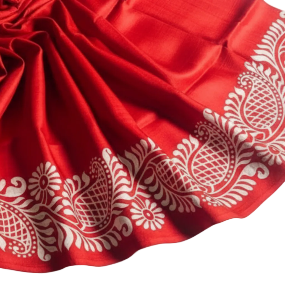 Traditional Red Pure Silk